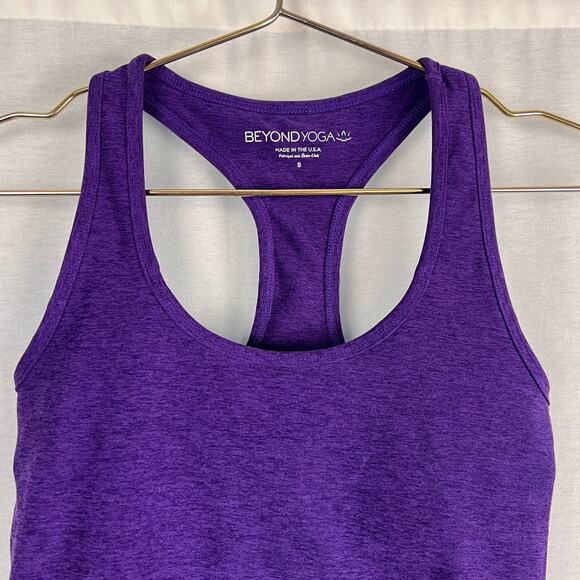 Beyond Yoga Top Spacedye Step Up Racerback Tank Purple Athletic Running Workout - Picture 2 of 5
